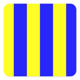 Nautical Marine Signal Flag Letter G (Golf) Square Sticker