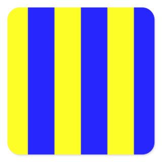 Nautical Marine Signal Flag Letter G (Golf) Square Sticker