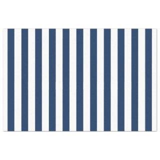 Nautical Navy Blue & White Striped   Tissue Paper