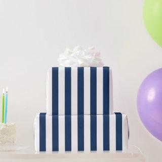 Nautical Navy Blue & White Striped
