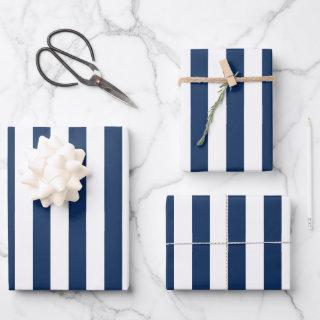 Nautical Navy Blue & White Striped   Sheets