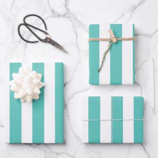 Nautical Turquoise & White Striped   Sheets