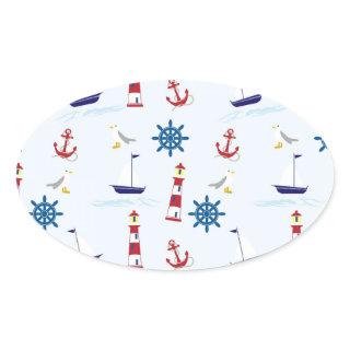 nautical-wallpaper-background-paper oval sticker