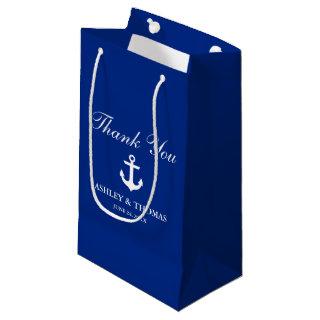 Nautical Wedding Anchor Blue Small Gift Bag