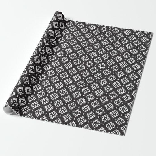 Navajo Geometric: Black White Tribal.