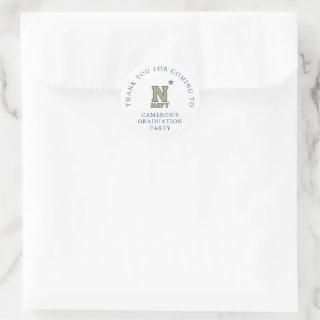 Naval Academy Logo | Graduation Classic Round Sticker