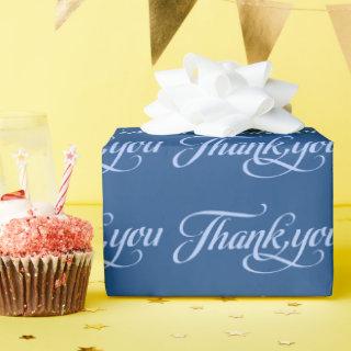 Navy and Pastel Blue Thank You Pattern