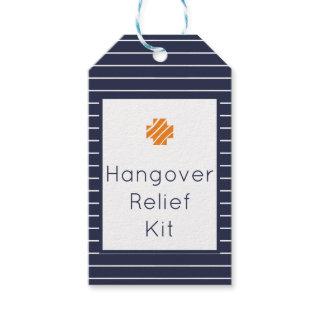 Navy and White Hangover Relief Kit Tags