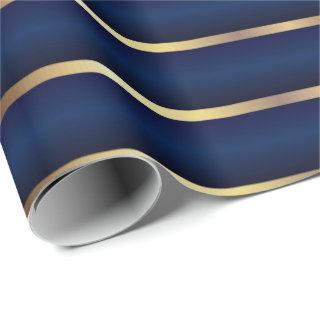 Navy Blue and Gold Stripes