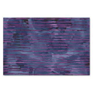 Navy Blue and Purple Striped Pattern Tissue Paper
