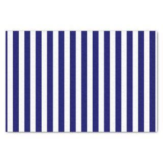 Navy blue and white candy stripes tissue paper