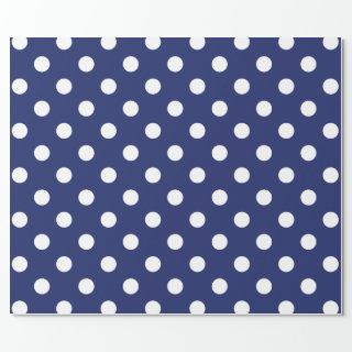 Navy Blue and White Polka Dot Pattern