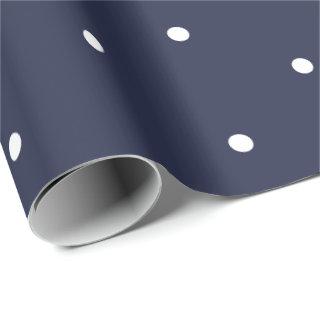 Navy Blue and White Polka Dot Pattern