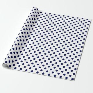 Navy Blue Polka Dot on White Medium Space