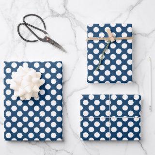 Navy Blue Polka Dots, Polka Dot Pattern, Dots  Sheets