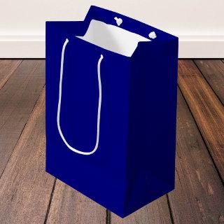 Navy Blue Solid Color Medium Gift Bag
