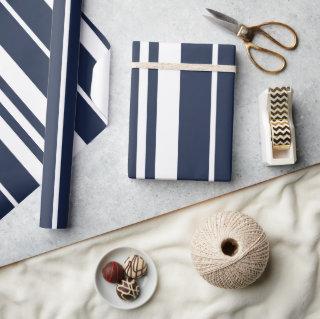Navy Blue White Stripes Modern
