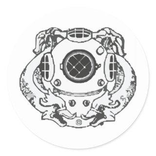 Navy Diver 1st Class Classic Round Sticker