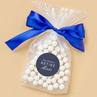 Navy Funny Retire Mints Retirement Party Favor Classic Round Sticker