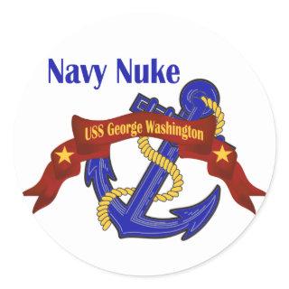Navy Nuke ~ Washington Classic Round Sticker