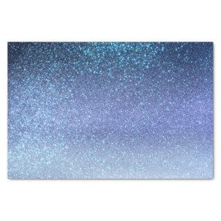 Navy Pastel Blue Triple Glitter Ombre Gradient Tissue Paper