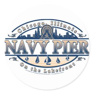 Navy Pier Chicago Classic Round Sticker