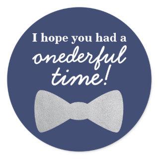 Navy, Silver & Blue Onederful Stickers