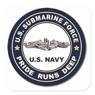 Navy Submarine Service  Square Sticker
