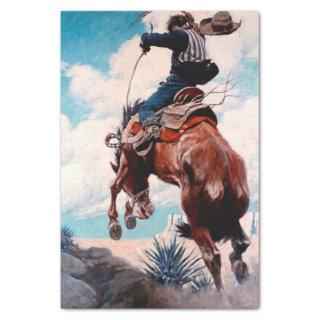 NC Wyeth Western Painting “Bucking” Tissue Paper