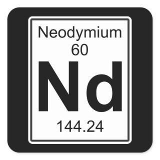 Nd - Neodymium Square Sticker