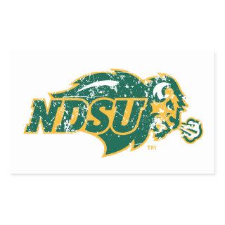 NDSU Bison Distressed Rectangular Sticker