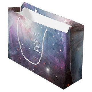 Nebula Orion Astronomy pink violet sky stars Large Gift Bag