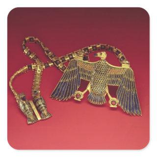 Necklace with vulture pendant square sticker