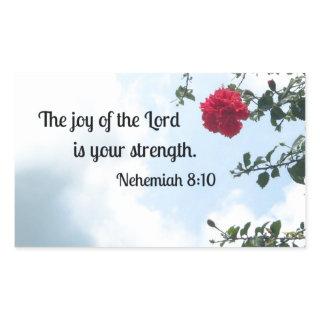 Nehemiah 8:10 The joy of the Lord... Rectangular Sticker