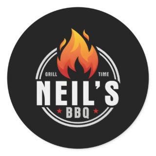 Neil'S Bbq Classic Round Sticker