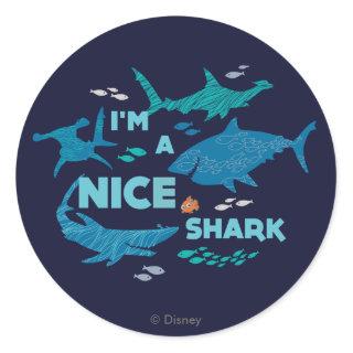Nemo and Sharks - I'm A Nice Shark Classic Round Sticker