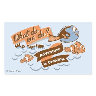 Nemo, Marlin & Dory | Adventure is Brewing Rectangular Sticker