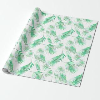 Neo Mint Palm Leaves Botanical Pattern