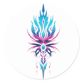 Neo-Tribal Sigil Classic Round Sticker