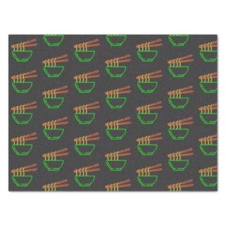 Neon Asian Noodle Bowl Pattern   Tissue Paper