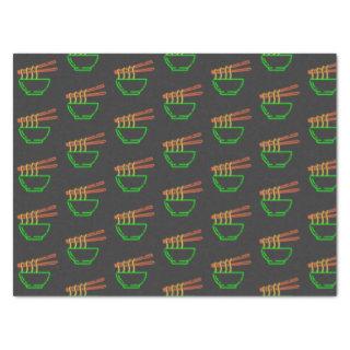 Neon Asian Noodle Bowl Pattern   Tissue Paper