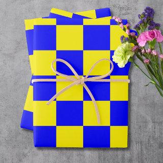Neon Blue Yellow Checkered Checkerboard Vintage  Sheets