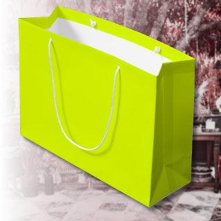 Neon Chartreuse Solid Color | Trendy Color Large Gift Bag