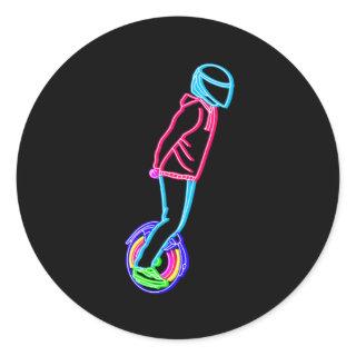 Neon EUC Electric Unicycle Full Tilt Classic Round Sticker