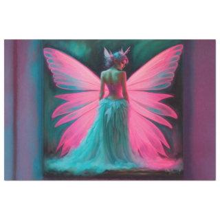 Neon Fairy Glow | Electric Fantasy Art Decoupage  Tissue Paper