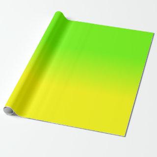 Neon Green and Neon Yellow Ombré  Shade Color Fade