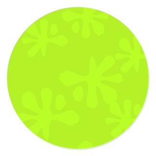 neon green slime fun kids party favors classic round sticker