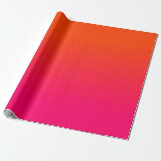 Neon Orange and Neon Pink Ombre Shade Color Fade