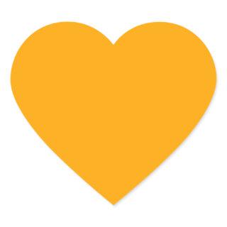 Neon Orange Solid Color | Classic Heart Sticker