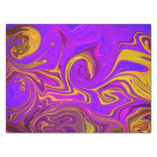 Neon Purple Pink Yellow Abstract Design Tissue Paper